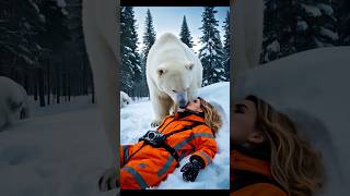 Woman Rescuer Plays Dead and Polar Bear Completely Loses Its Mind Trying to Figure It Out #polarbear