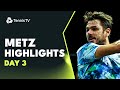 Wawrinka Faces Van Assche; Bublik, Sonego, Fognini Feature | Metz 2023 Highlights Day 3