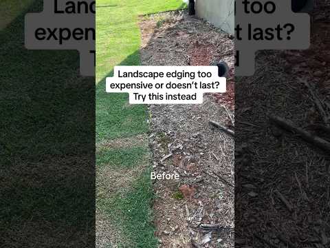Instead of buying cheap plastic landscape edging, try this.