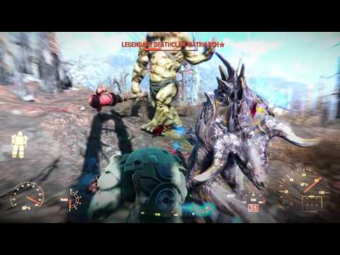 Man mode on deathclaw matriarch legendary and behemoth (lvl 58)Survival