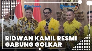 Gubernur Jabar, Ridwan Kamil Resmi Gabung Partai Golkar, Airlangga Hartarto: Alhamdulillah