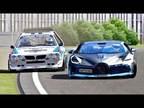 Bugatti Divo vs Lancia Delta S4 - Top Gear Track