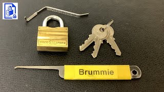 727. Tri-circle padlock picked open - they always look a lot bigger on eBay