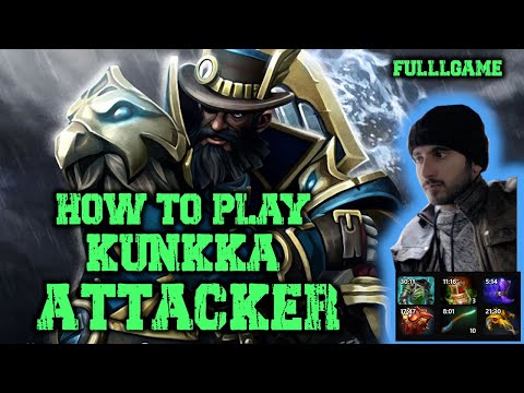 ATTACKER Dota  How To Play Kunkka Mid Full Game Player Perspective