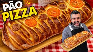 PÃO PIZZA RECHEADO MAIS FÁCIL QUE EXISTE - SALGADO DELCIOSO - MASSA DE BATATA - Receitas de Pai