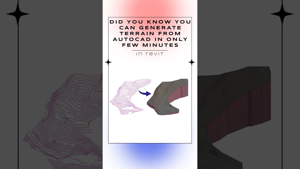 How to generate terrain from autoCAD in Revit #architecture #revit #bim  #topography #terrain