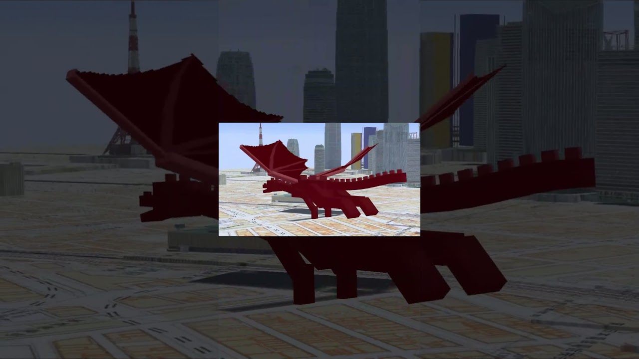 【マイクラ】東京上空でエンドラを撃破【Minecraft】