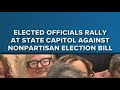 Elected officials rally at Georgia capitol against nonpartisan DA election bill