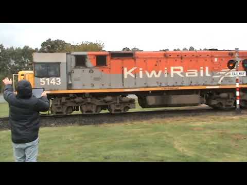 Kiwi Rail Freight Train Going Out Of Daiken