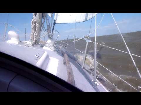 Windstärke 9 kurz vor Zingst in den Bodden