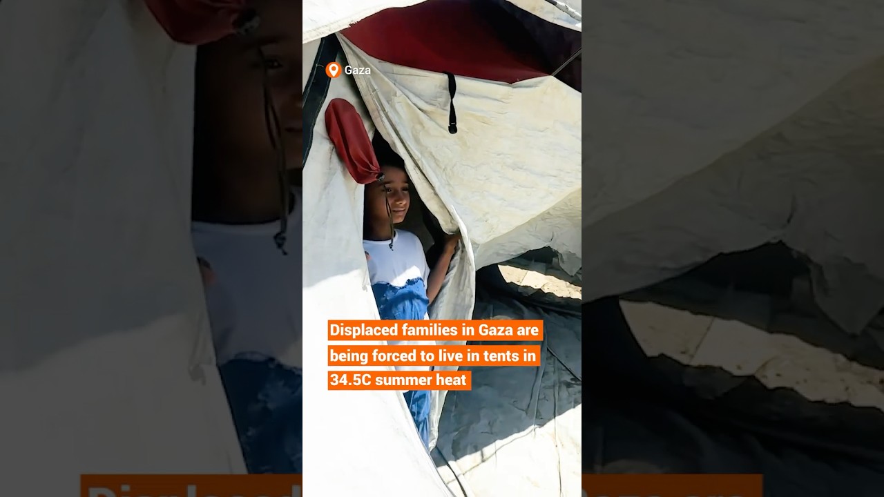 Displaced Palestinians In Gaza Are Being Forced To Live In Tents In 34.5C Summer Heat