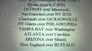 preview picture of video '2012 NFL Predictions-Week 4'