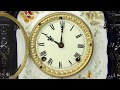 Victorian Antique Cobalt Blue China Clock Royal Bonn Ansonia NY