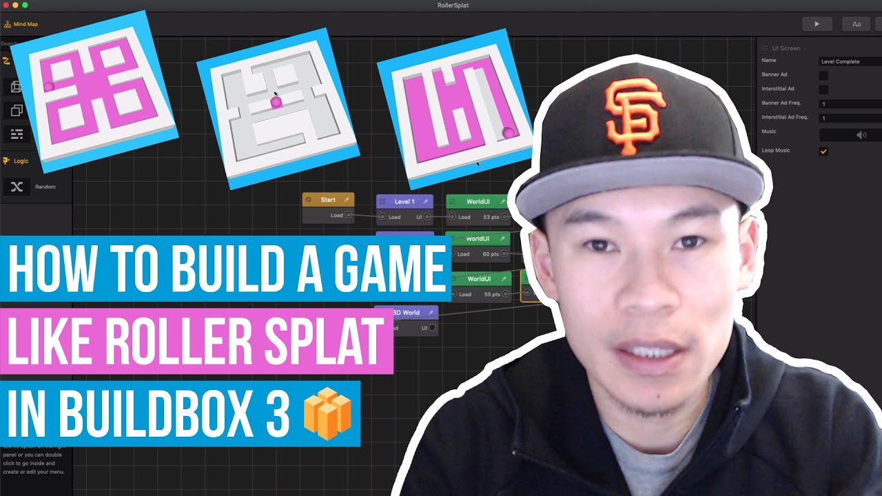How To Build Roller Splat Mechanic Using 4 Way Swipe Node - Buildbox 3 Tutorial - 3D Template