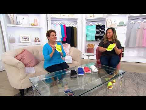 Ryka Knit Toe Loop Slide Sandals - Margo Slide on QVC