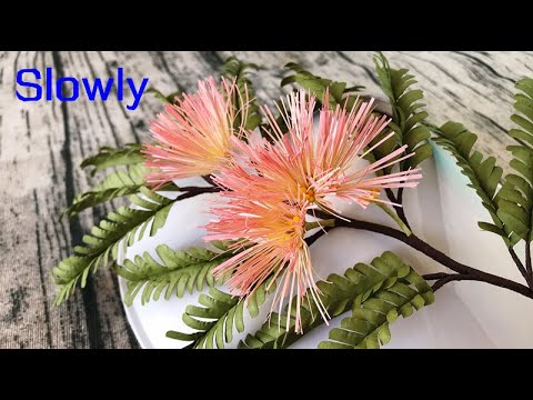 ABC TV | How To Make Powder Puff Flower #1 (Slowly) - Craft Tutorial