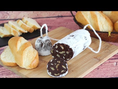 Salchichón de chocolate FALSO EMBUTIDO - con Almendras