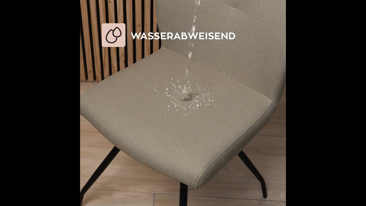 Esszimmerstuhl Fenris recycelter Stoff taupe