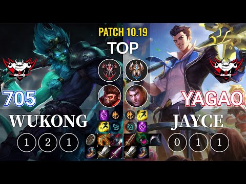 JDG 705 Wukong vs JDG Yagao Jayce Top - KR Patch 10.19