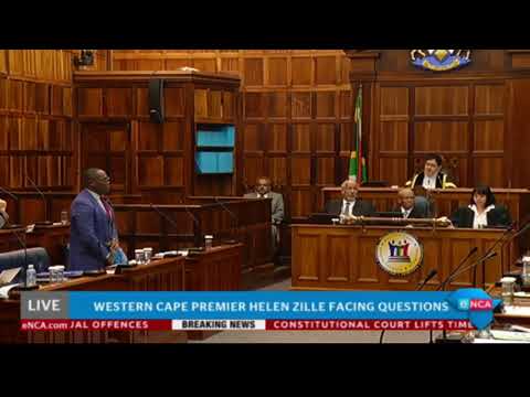 Western Cape Helen Zille facing questions