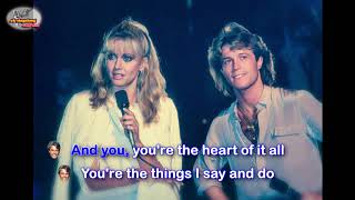 Andy Gibb - I Can&#39;t Help It (Duet With Olivia Newton-John) - Singalong music video