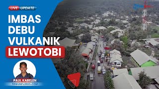 Sejumlah Sekolah di Wulanggitang Diselimuti Debu Vulkanik Setebal 2-3 Cm, Rumput Hijau Jadi Abu-abu