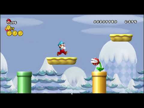 NSMBW - Snowy Trees Plain