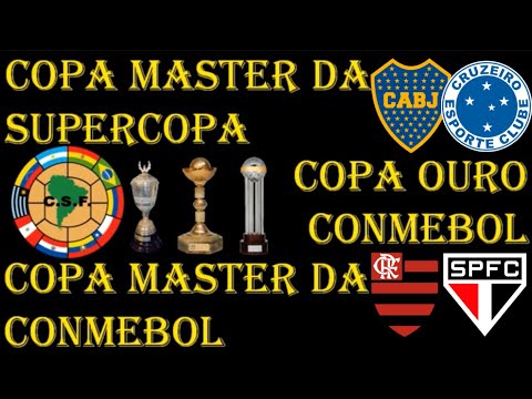 TORNEIOS EXTINTOS DA CONMEBOL - COPA OURO - COPA MASTER DA SUPERCOPA - COPA MASTER DA CONMEBOL