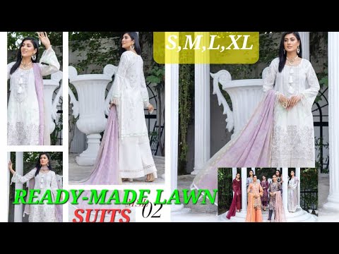 READY-MADE LAWN SUITS MUNIRA DESIGNER EID COLLECTION AVAILABLE SIZE SMALL MEDIUM L AND XL ROCHDALE B