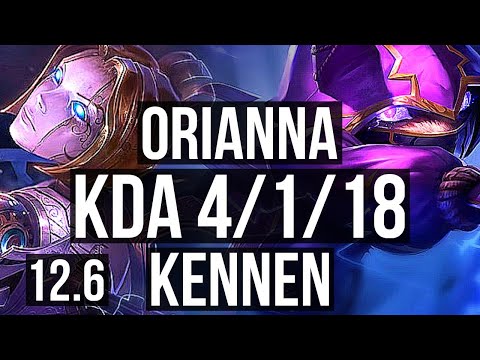 ORIANNA vs KENNEN (MID) | 4/1/18, 900K mastery, 300+ games | KR Master | 12.6