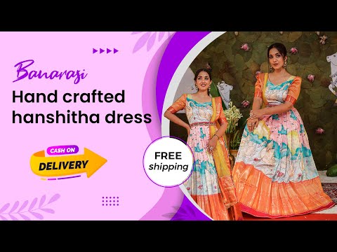 Banarasi Hand crafted Hanshitha Dress | Wedding collection | Bullion Knot | BKdress