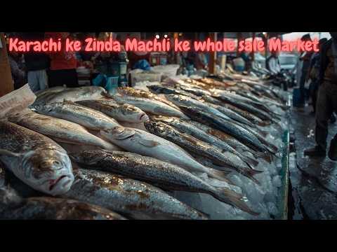 Karachi Fish Market Tour: Farm Fresh (Zinda Fish) wholesale Market