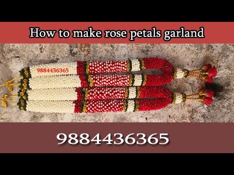 How to make  rose petals garland - Indian culture