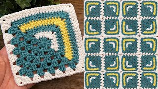 This New Granny Square is Absolutely Beautiful 🤩 Colorful Blanket Idea