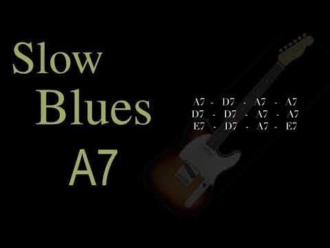 Slow Blues Jam track in A7