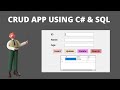 CRUD Operations Using C And SQL Server Database Insert Delete Update Search Tutorial