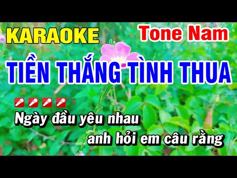 Karaoke Nhạc Sống Tiền Thắng Tình Thua Tone Nam Mới | Hoài Phong Organ