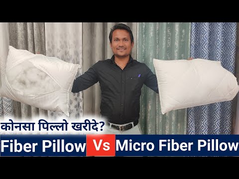 Premium recron fiber pillow - soft, hypoallergenic & durable...