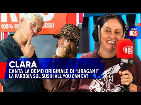 Clara and Giovanni Vernia sing "Uramaki," a parody of "Uragani" about all-you-can-eat sushi.
