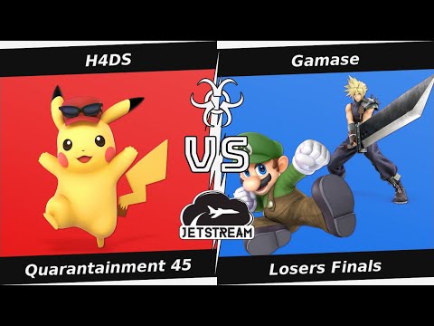 Quarantainment 45 Losers Finals - H4DS (Pikachu) Vs. Gamase (Mario, Cloud) Smash Ultimate - SSBU