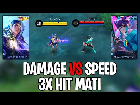 LESLEY STARLIGHT VS WANWAN M-WORLD | DAMAGE VS SPEED | MOBILE LEGENDS