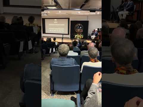 Dr. Eubanks receiving the Edgewood University Dominican Mission Award