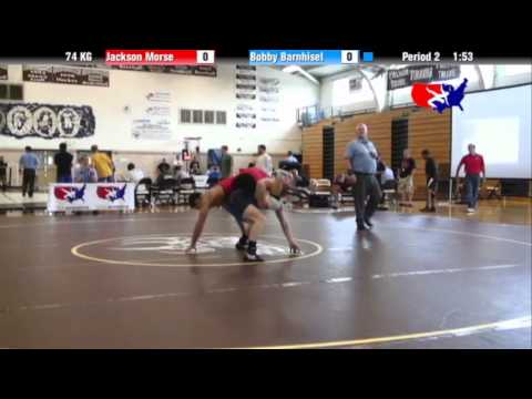 2012 Univ. WTT: 74 KG - Jackson Morse (Illini WC) vs. Bobby Barnhisel (Navy Mat Club)