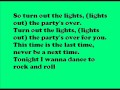 TESLA-PARTY'S OVER WITH LYRICS