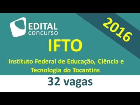 Edital Concurso IFTO 2016 Tocantins TO - Instuto Federal de Educação