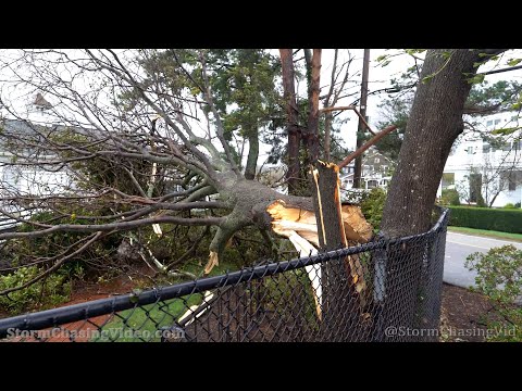 Aftermath of the powerful Nor'Easter in Scituate, MA - 10/27/2021