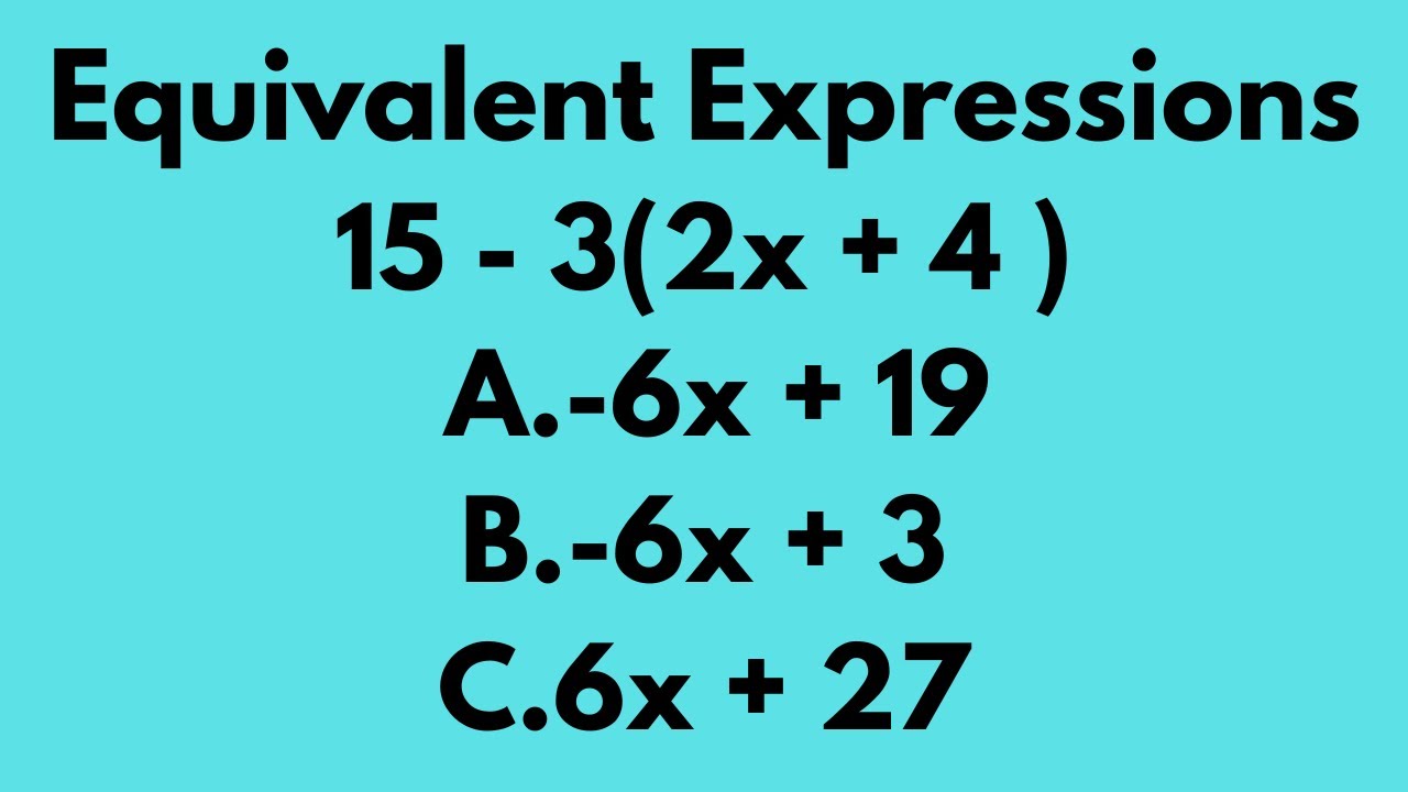 Equivalent Expressions