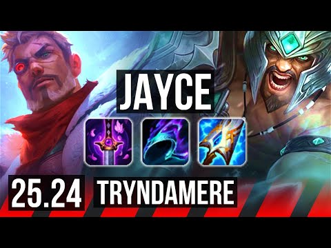 JAYCE vs TRYNDAMERE (TOP) | 16/1/5 | KR Master | 25.24