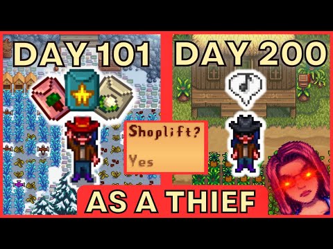 I played 200 days of Stardew Valley as a THIEF 🦹🏻‍♀️ FULL 2ND YEAR (technically 224 days lol)