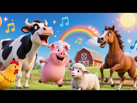 🐮🐷 Farmyard Friends Song | Farm Animals Song for Kids | Fun Nursery Rhymes 🎶